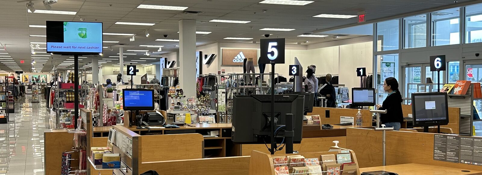 Qbuster electronic queue management system at Kohl's retail store
