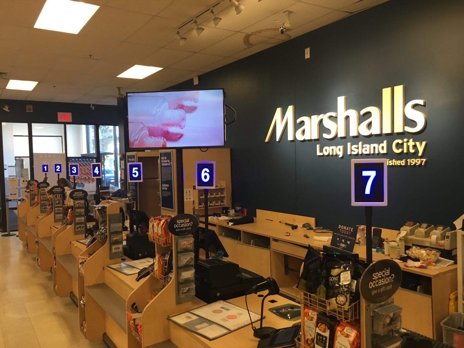Qbuster electronic queue management system at Marshalls